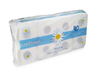 Toilettenpapier Tissue, 3-lagig, weiß, 250 Blatt 1x8 Rollen 