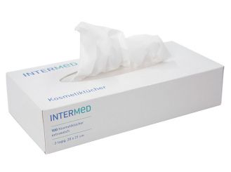INTERMED Cleansing tissues, extra soft, 2-ply, white 1x100 items 
