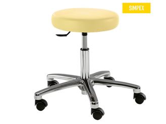 Swivel roller stool Penny Manus Midi, light ivory, soft wheels 1x1 items 