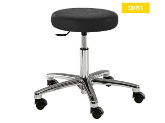 Swivel roller stool Penny Manus Midi black with soft castors 1x1 items 