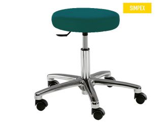 Swivel roller stool Penny Manus Midi, amazonas (blue-green), with soft castors 1x1 items 