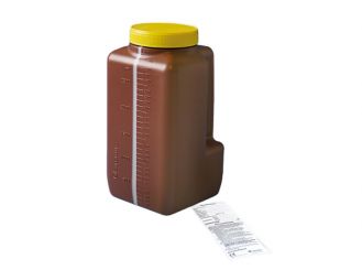 Urine sontainer 3.0 l label with instructions for use 1x1 items 