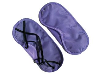 Schlafmaske lila mit Gummibändern 1x2 Stück 