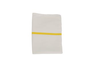 Textil-Wäschesack weiß mit 2 Farbstreifen gelb 1x1 Stück 